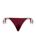 Burgundy glossy lycra Marielle Plate brazilian bikini bottom