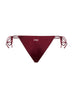 Burgundy glossy lycra Marielle Plate brazilian bikini bottom