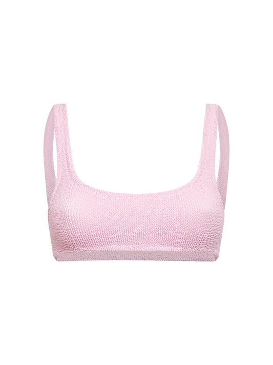 Pink Naima classic crinkle bralette bikini top