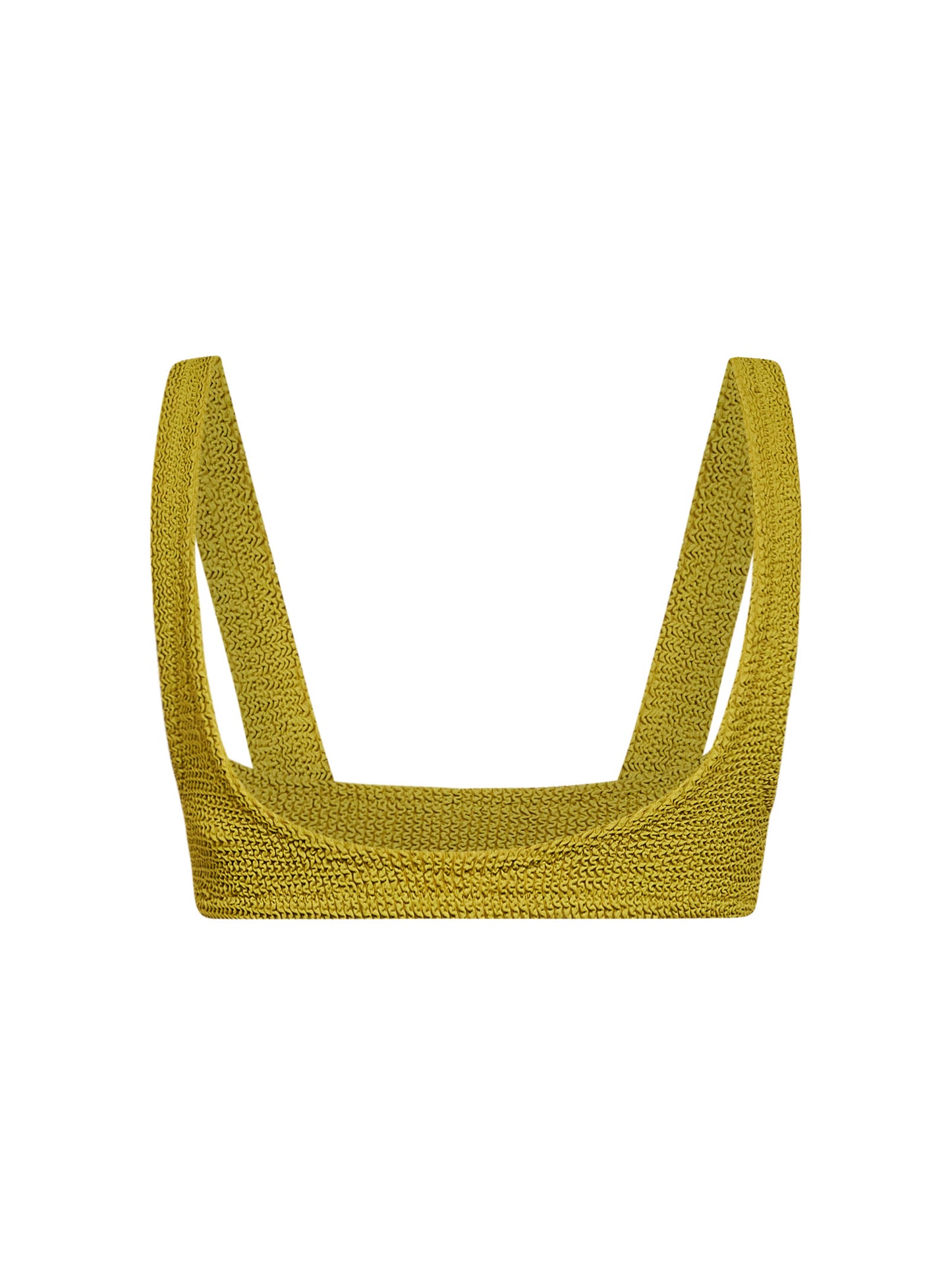 Green Naima classic crinkle bralette bikini top