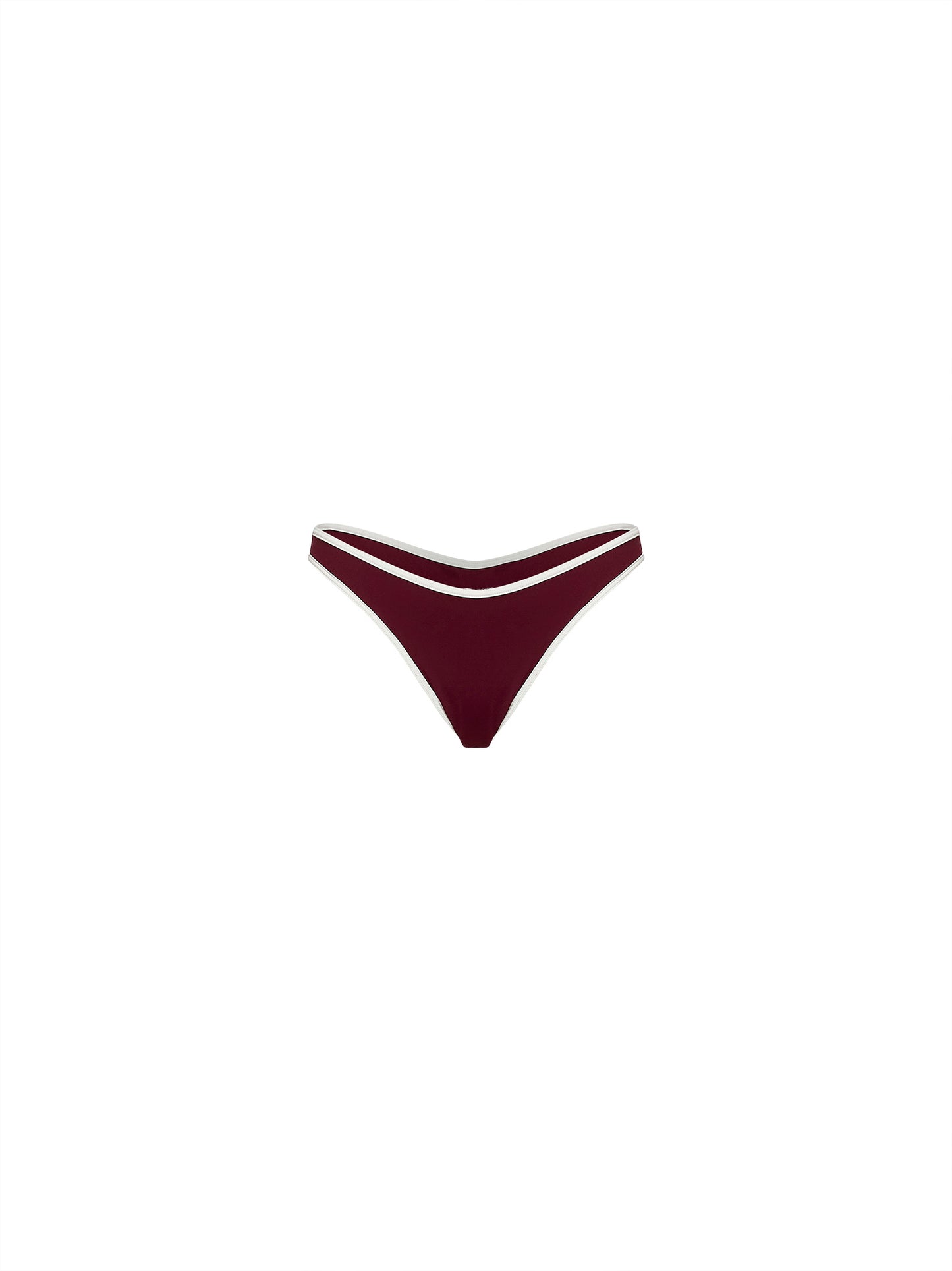 Slip bikini brasiliana Naomi String in lycra bordeaux