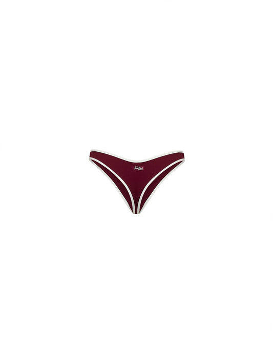 Slip bikini brasiliana Naomi String in lycra bordeaux