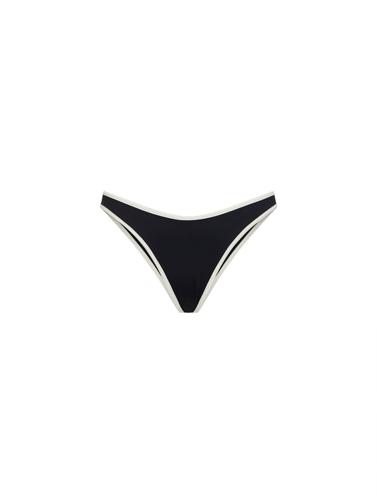 Black lycra Naomi String brazilian bikini bottom