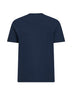 T-shirt Orson in crêpe di cotone blu navy con ricamo