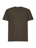 T-shirt Orson in crêpe di cotone verde con ricamo