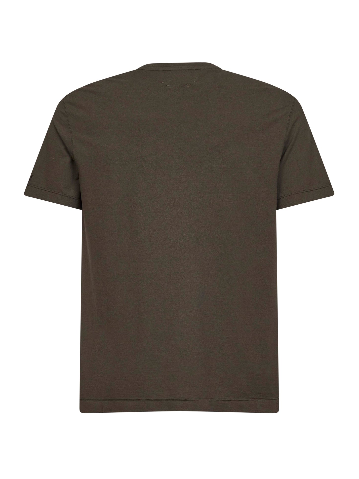 T-shirt Orson in crêpe di cotone verde con ricamo