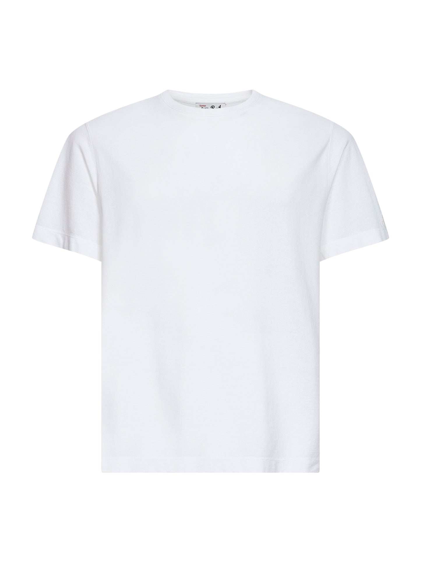 White fresh cotton crepe Orson T-shirt with embroidery