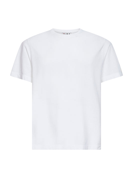 T-shirt Orson in crêpe di cotone bianco con ricamo