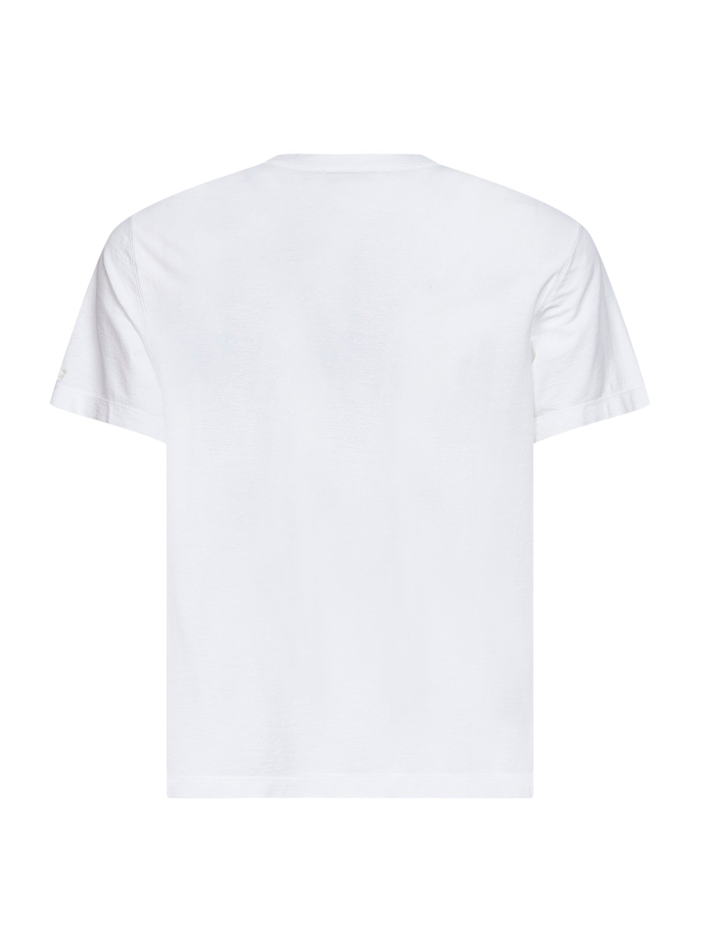 White fresh cotton crepe Orson T-shirt with embroidery