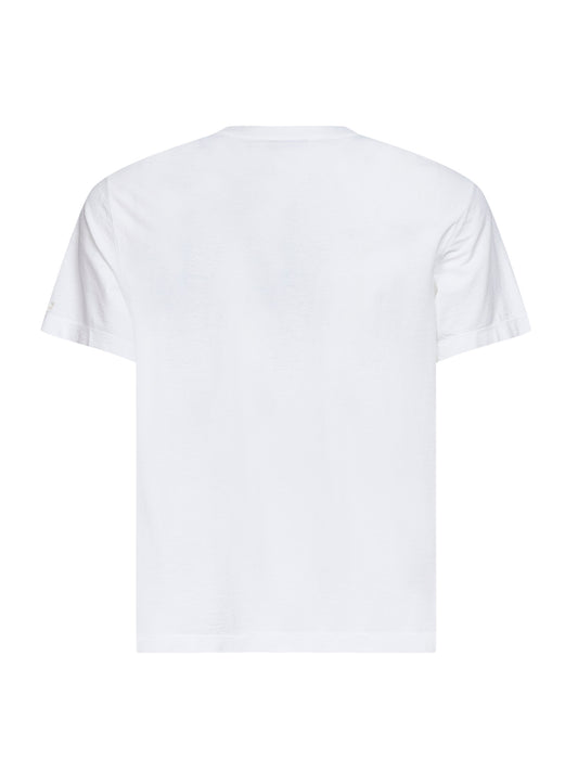 T-shirt Orson in crêpe di cotone bianco con ricamo