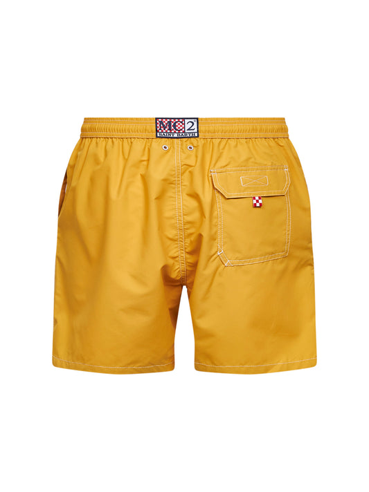 Mustard logo embroidered Patmos classic swim shorts