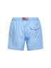 Shorts da mare classico Patmos cielo con ricamo logo