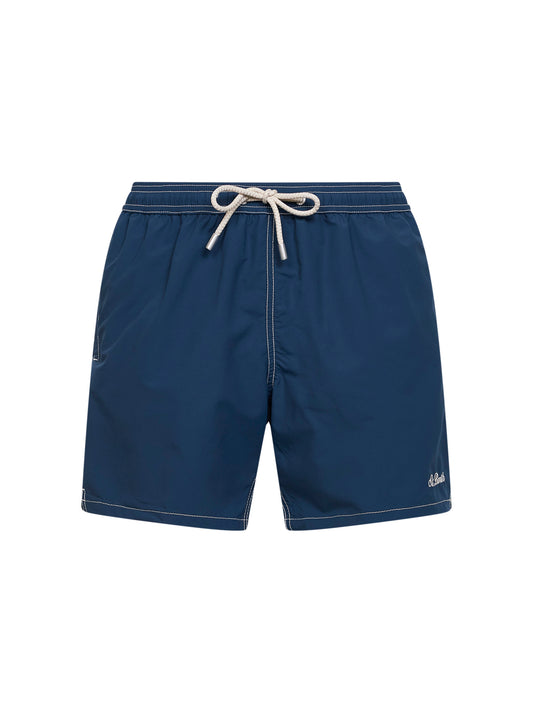 Marine blue logo embroidered Patmos classic swim shorts