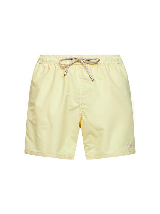 Light yellow logo embroidered Patmos classic swim shorts