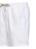 Shorts da mare classico Patmos bianco con ricamo logo