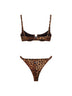 Sand leopard-print lycra Perlamir bikini