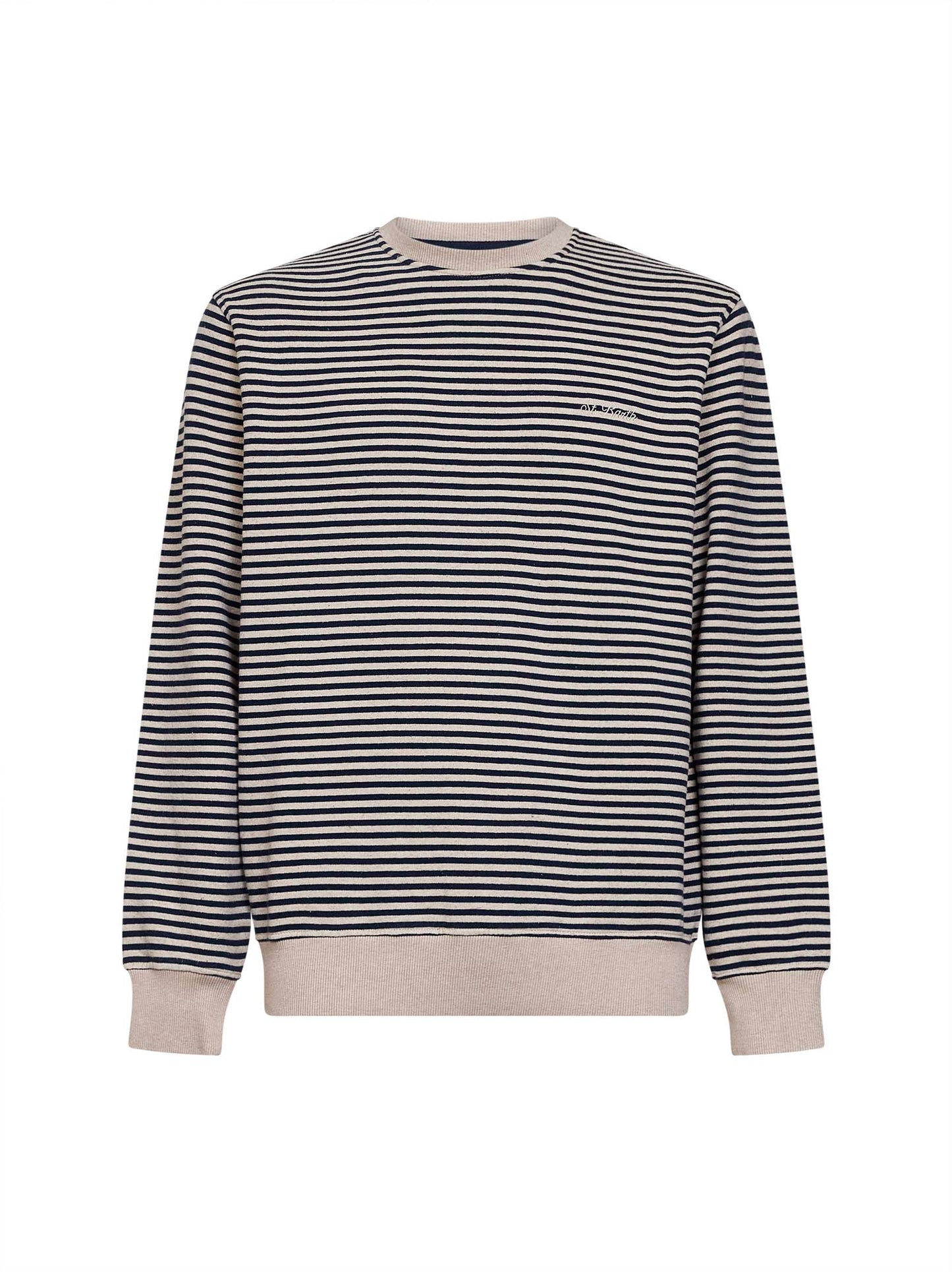Blue and cream striped cotton and linen Ponza sweatshirt