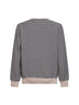 Blue and cream striped cotton and linen Ponza sweatshirt