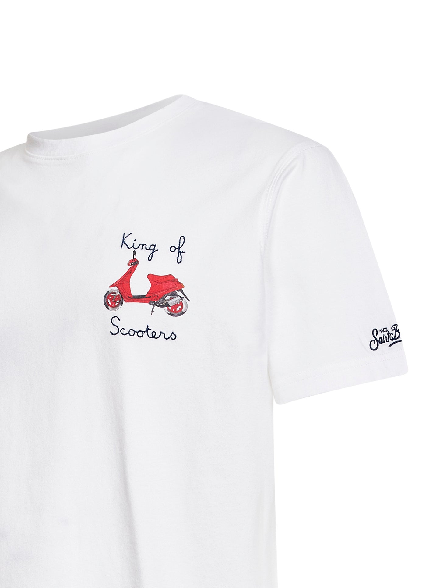 White King Of The Scooters-embroidered Portofino T-shirt