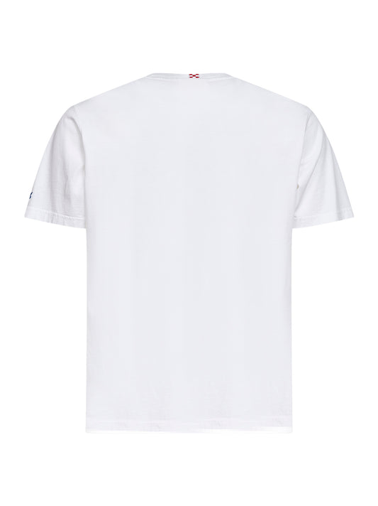 White Male Mare-embroidered Portofino T-shirt