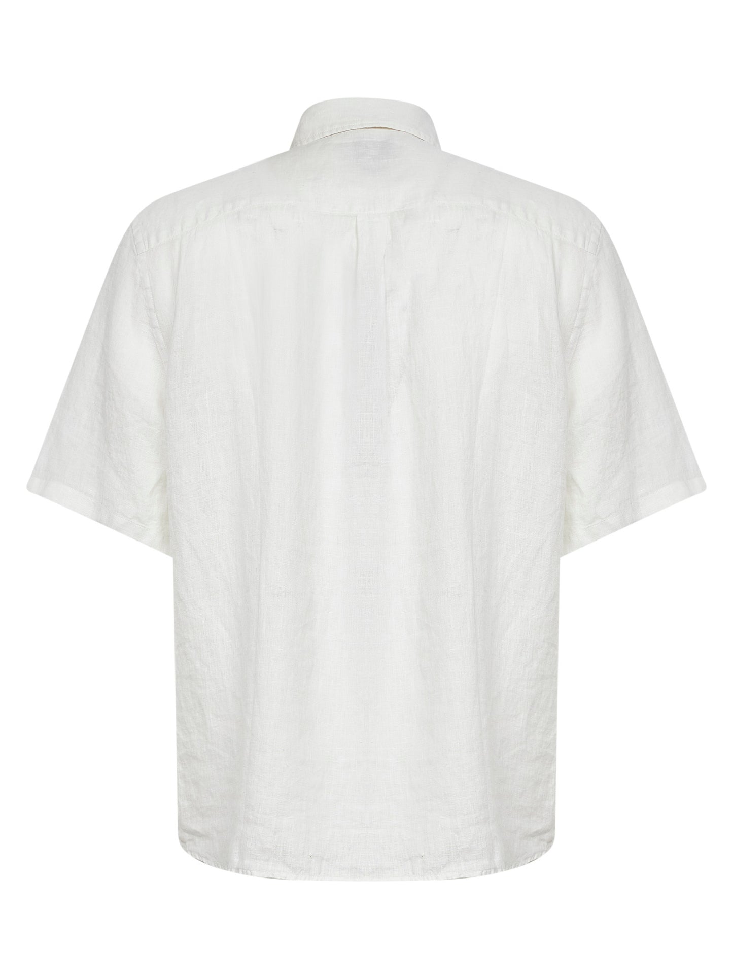 Polo a maniche corte Raphael in lino crema