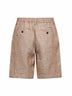 Bermuda Sebastian in lino a spina di pesce beige