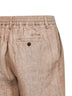 Bermuda Sebastian in lino a spina di pesce beige