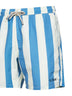 White and light blue striped Syros swim shorts