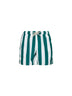 White and green striped Syros swim shorts