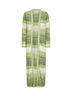 Cardigan lungo Tonia in maglia lurex a zig zag verde
