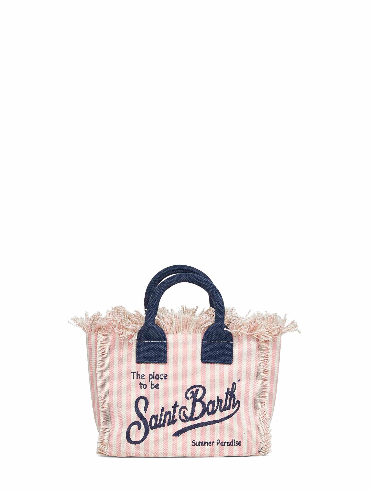 Borsa a mano con tracolla Mini Vanity rosa e panna