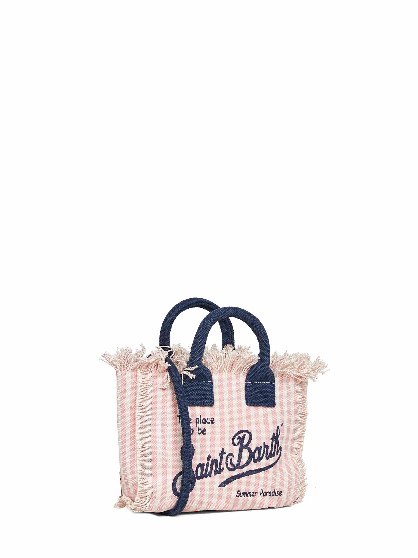 Borsa a mano con tracolla Mini Vanity rosa e panna