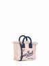 Borsa a mano con tracolla Mini Vanity rosa e panna