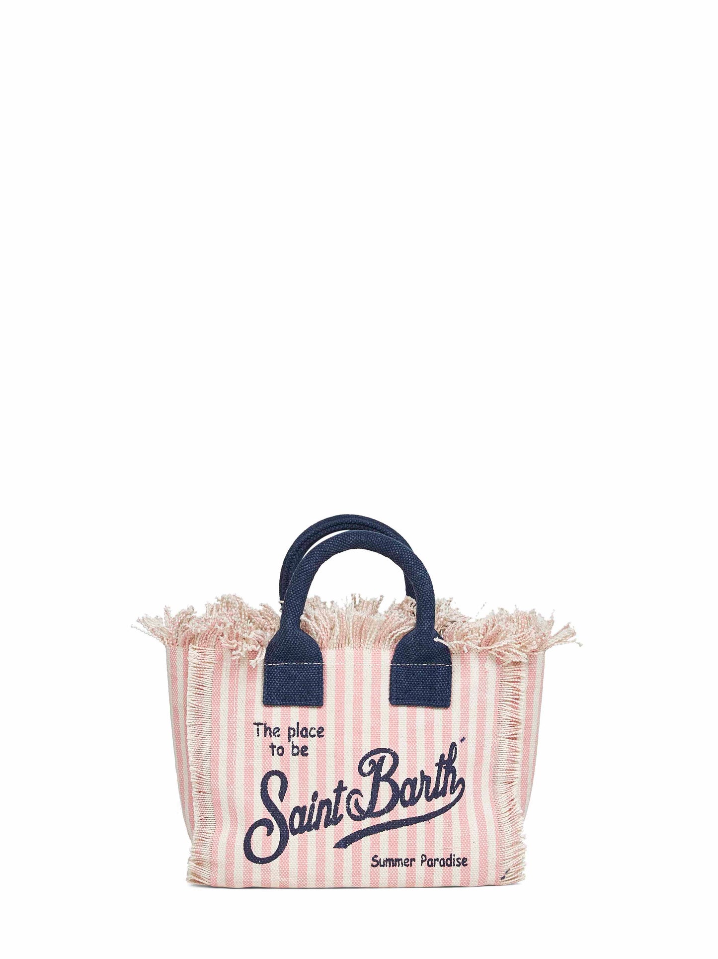 Borsa a mano con tracolla Mini Vanity rosa e panna
