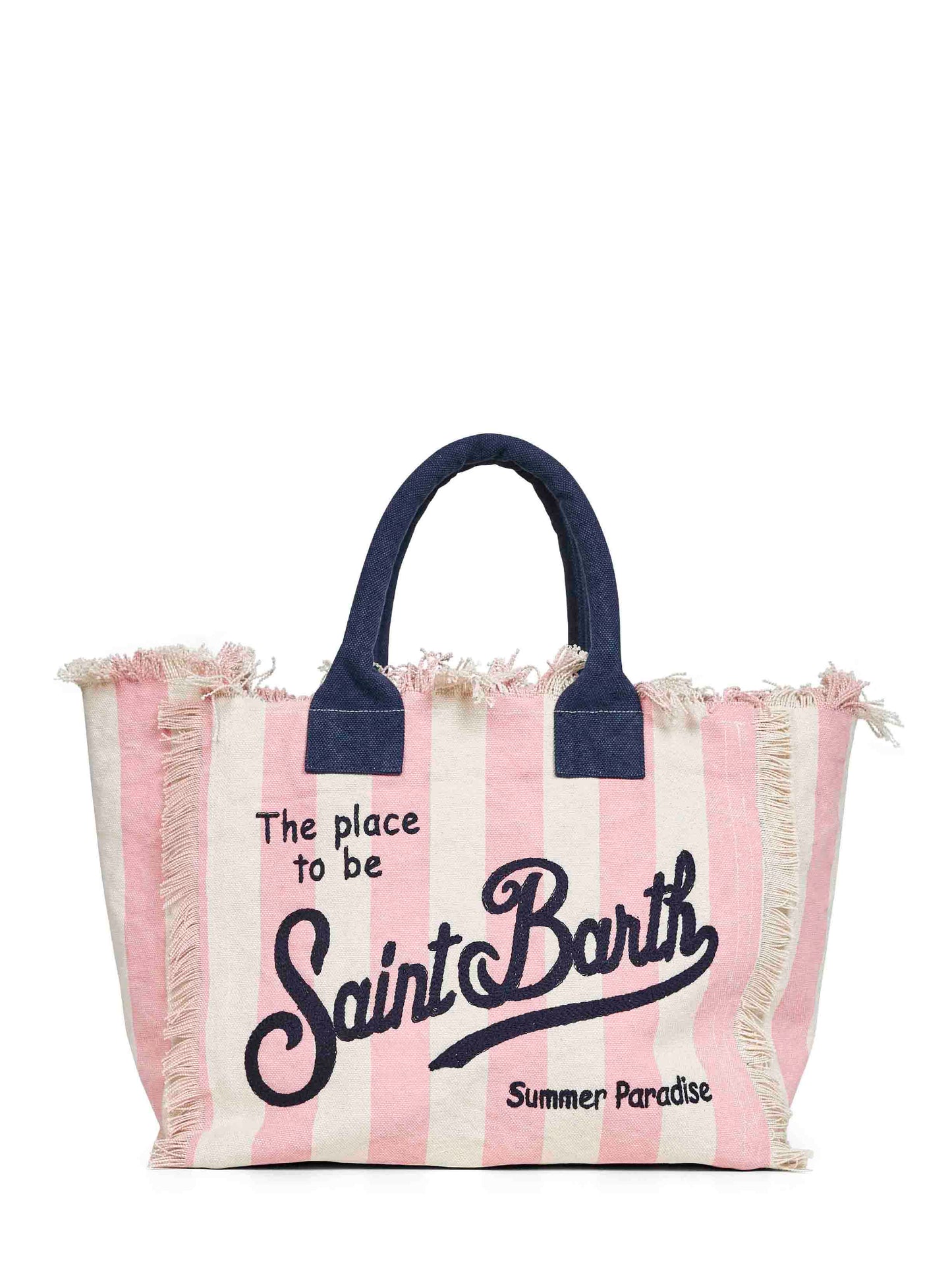 Borsa a mano Vanity rosa e panna