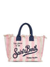 Borsa a mano Vanity rosa e panna