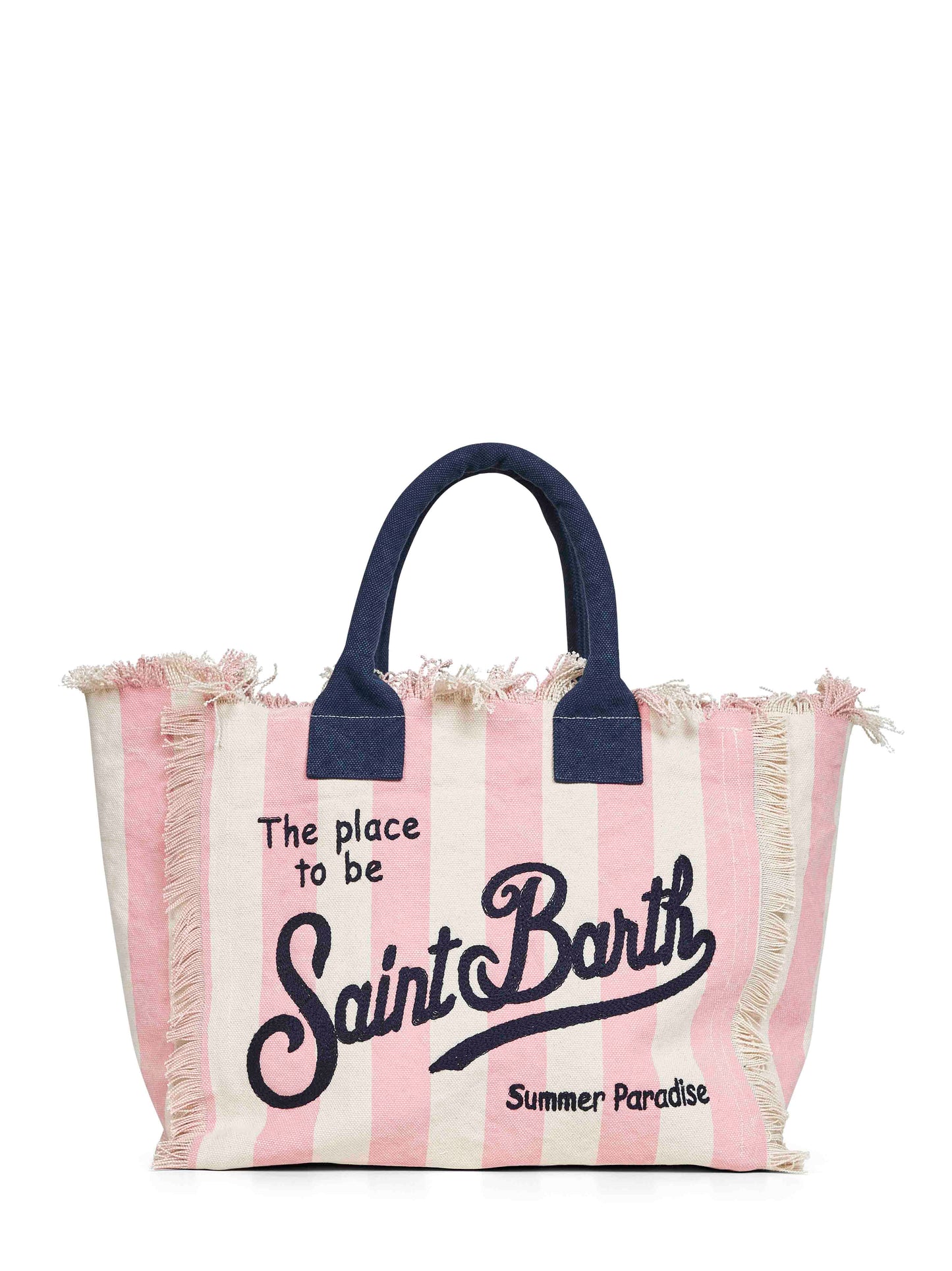 Borsa a mano Vanity rosa e panna