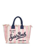 Borsa a mano Vanity rosa e panna
