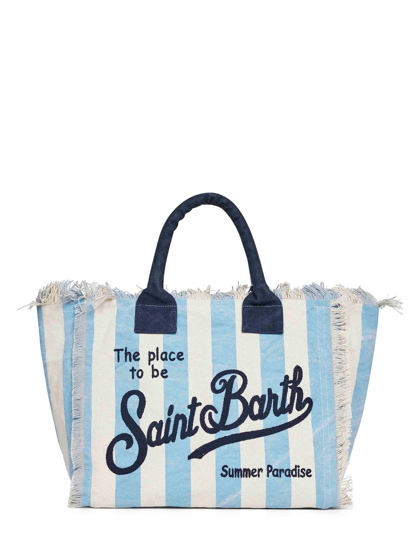 Borsa a mano Vanity azzurro e panna