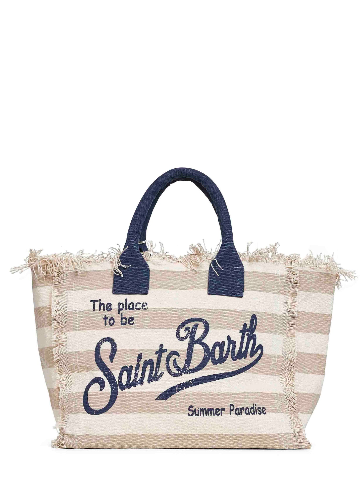 Borsa a mano Vanity beige e panna