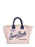 Borsa a mano Vanity rosa e panna