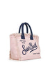 Borsa a mano Vanity rosa e panna