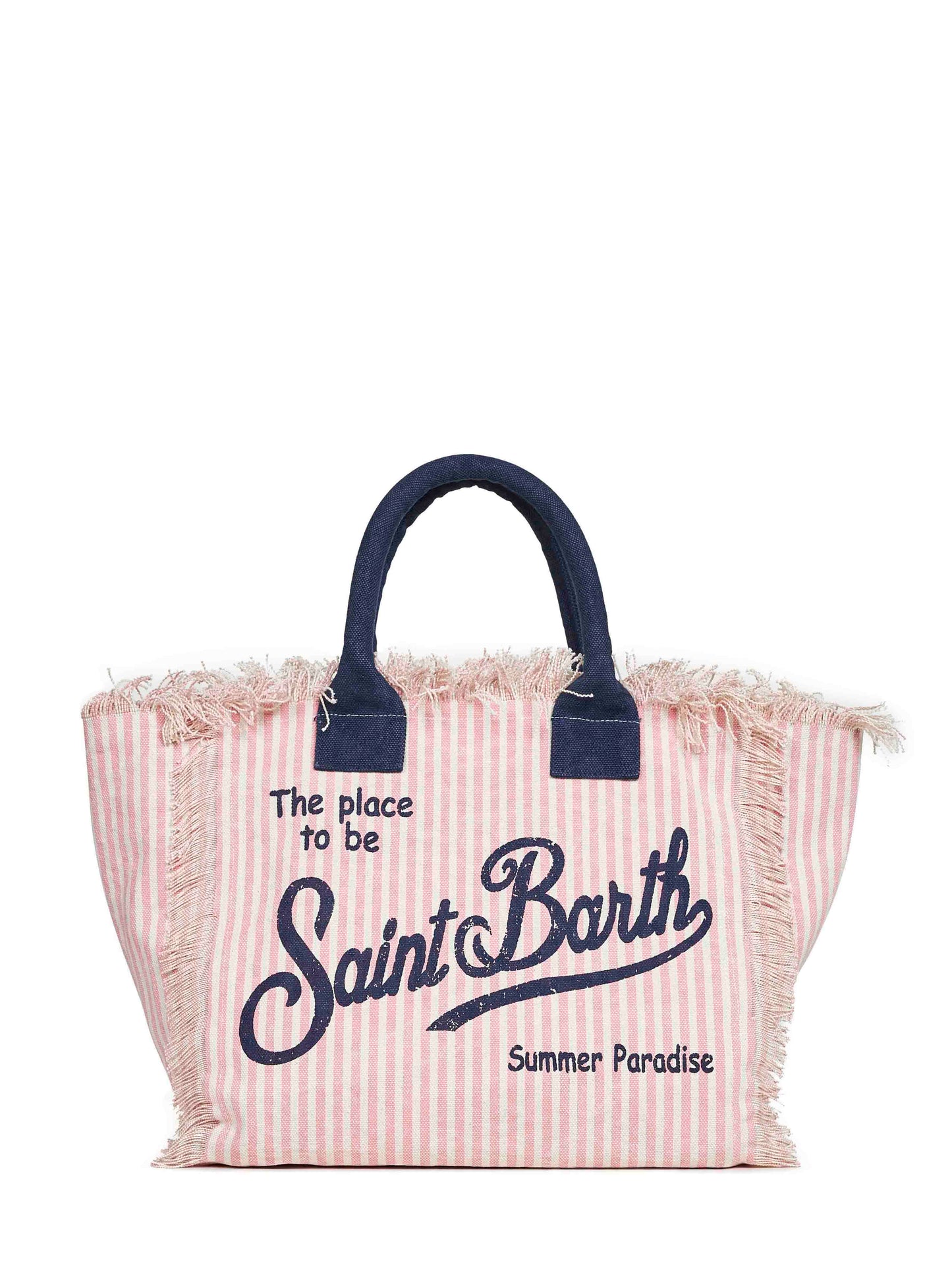 Borsa a mano Vanity rosa e panna