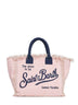 Borsa a mano Vanity rosa e panna