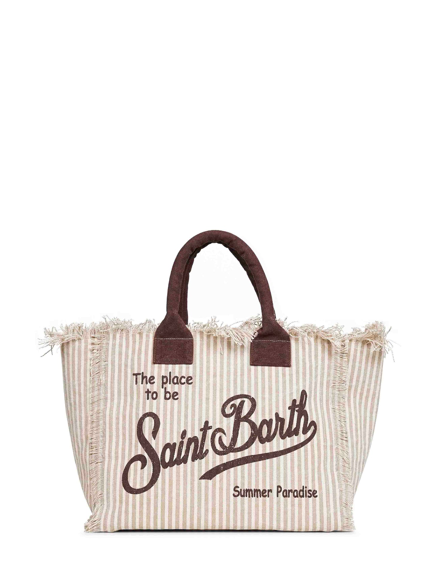 Borsa a mano Vanity beige e panna