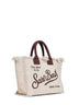 Borsa a mano Vanity beige e panna