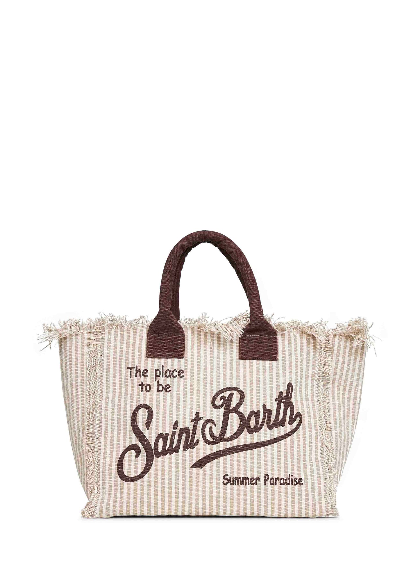 Borsa a mano Vanity beige e panna