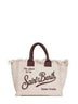 Borsa a mano Vanity beige e panna