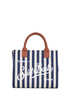 Borsa a mano con tracolla Vanity Bag Midi blu scuro e bianco