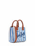 Borsa a mano con tracolla Vanity Bag Mini azzurro e bianco